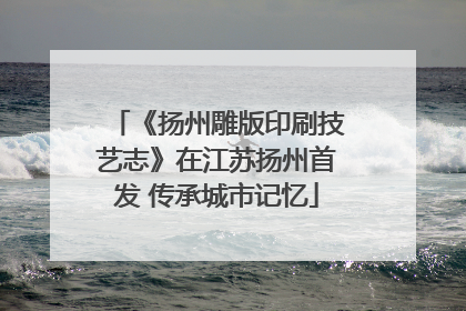 《扬州雕版印刷技艺志》在江苏扬州首发 传承城市记忆