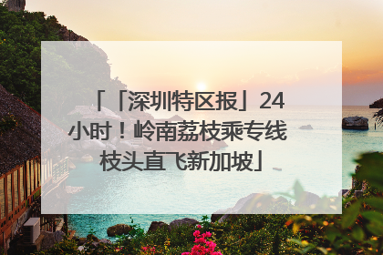 「深圳特区报」24小时！岭南荔枝乘专线 枝头直飞新加坡