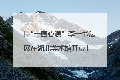 “一画心源”李一书法展在湖北美术馆开幕