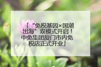 “免税基因×国潮出海”双模式开启！中免集团厦门市内免税店正式开业