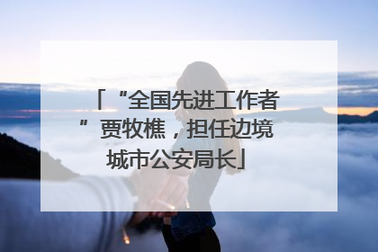 “全国先进工作者”贾牧樵，担任边境城市公安局长