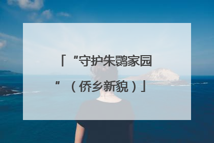 “守护朱鹮家园”（侨乡新貌）