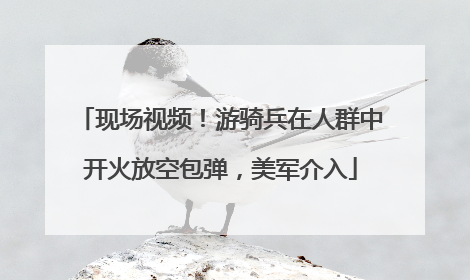 现场视频！游骑兵在人群中开火放空包弹，美军介入