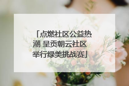 点燃社区公益热潮 呈贡朝云社区举行绿美挑战赛