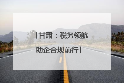 甘肃：税务领航 助企合规前行