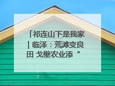 祁连山下是我家｜临泽：荒滩变良田 戈壁农业添“绿”生“金”