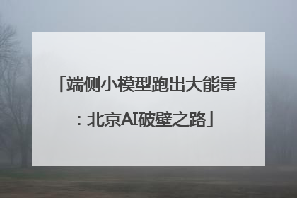端侧小模型跑出大能量：北京AI破壁之路