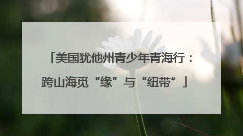 美国犹他州青少年青海行：跨山海觅“缘”与“纽带”