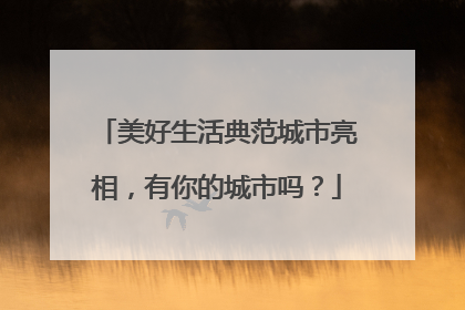 美好生活典范城市亮相，有你的城市吗？