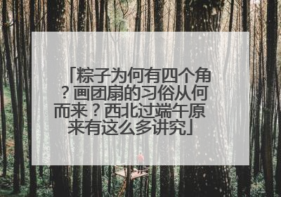 粽子为何有四个角？画团扇的习俗从何而来？西北过端午原来有这么多讲究