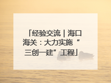 经验交流｜海口海关：大力实施“三创一建”工程