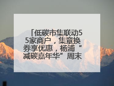 低碳市集联动55家商户，集章换券享优惠，杨浦“减碳嘉年华”周末亮相大学路