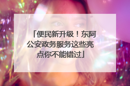 便民新升级！东阿公安政务服务这些亮点你不能错过