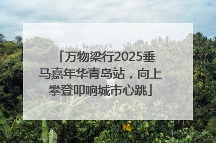 万物梁行2025垂马嘉年华青岛站，向上攀登叩响城市心跳