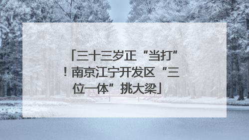 三十三岁正“当打”！南京江宁开发区“三位一体”挑大梁