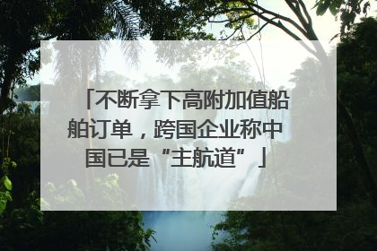 不断拿下高附加值船舶订单，跨国企业称中国已是“主航道”
