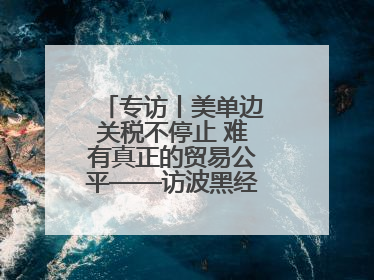 专访丨美单边关税不停止 难有真正的贸易公平——访波黑经济学家伊戈尔