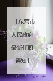 东营市人民政府最新任职通知