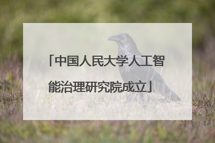 中国人民大学人工智能治理研究院成立