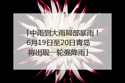 中雨到大雨局部暴雨！6月19日至20日青岛将出现一轮强降雨