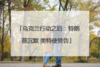 乌克兰行动之后：特朗普沉默 美特使警告