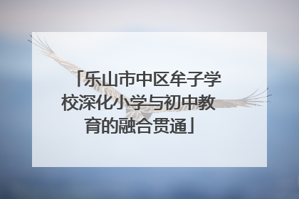 乐山市中区牟子学校深化小学与初中教育的融合贯通