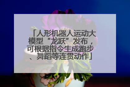 人形机器人运动大模型“龙跃”发布，可根据指令生成跑步、舞蹈等连贯动作