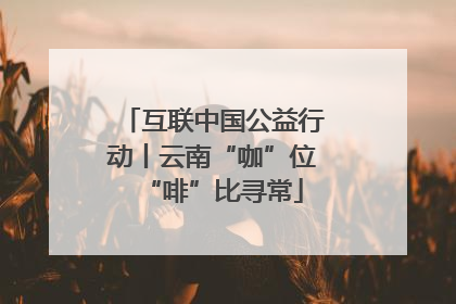 互联中国公益行动丨云南“咖”位“啡”比寻常