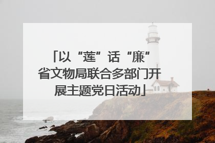 以“莲”话“廉” 省文物局联合多部门开展主题党日活动