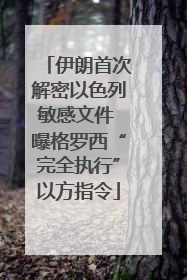 伊朗首次解密以色列敏感文件 曝格罗西“完全执行”以方指令