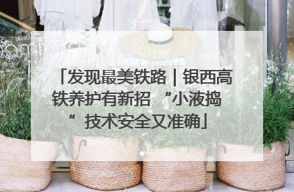 发现最美铁路｜银西高铁养护有新招 “小液捣”技术安全又准确