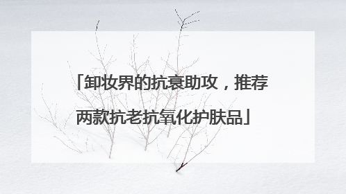 卸妆界的抗衰助攻，推荐两款抗老抗氧化护肤品