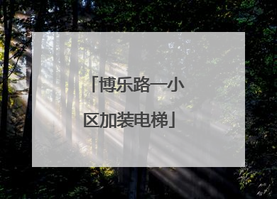 博乐路一小区加装电梯