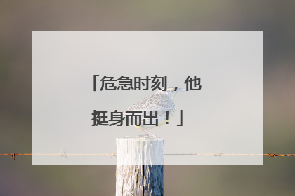 危急时刻，他挺身而出！
