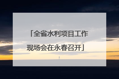 全省水利项目工作现场会在永春召开