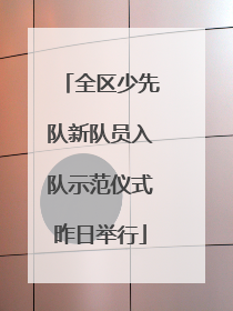 全区少先队新队员入队示范仪式昨日举行