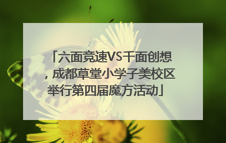 六面竞速VS千面创想，成都草堂小学子美校区举行第四届魔方活动