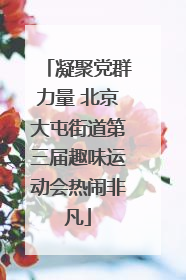 凝聚党群力量 北京大屯街道第三届趣味运动会热闹非凡