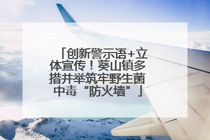 创新警示语+立体宣传！葵山镇多措并举筑牢野生菌中毒“防火墙”