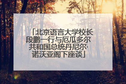 北京语言大学校长段鹏一行与厄瓜多尔共和国总统丹尼尔·诺沃亚阁下座谈