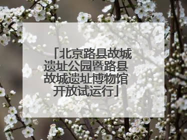 北京路县故城遗址公园暨路县故城遗址博物馆开放试运行
