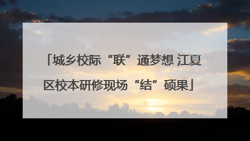 城乡校际“联”通梦想 江夏区校本研修现场“结”硕果