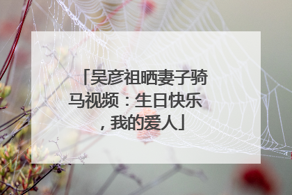 吴彦祖晒妻子骑马视频：生日快乐，我的爱人