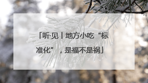 听·见丨地方小吃“标准化”，是福不是祸
