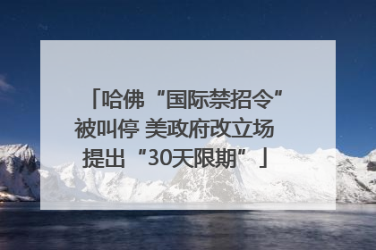 哈佛“国际禁招令”被叫停 美政府改立场提出“30天限期”