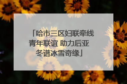 哈市三区妇联牵线青年联谊 助力后亚冬谱冰雪奇缘