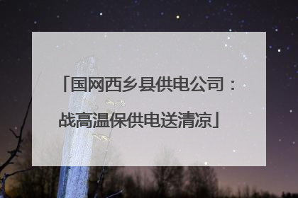 国网西乡县供电公司：战高温保供电送清凉