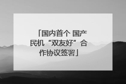 国内首个 国产民机“双友好”合作协议签署