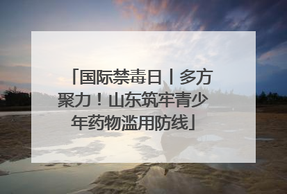 国际禁毒日丨多方聚力！山东筑牢青少年药物滥用防线