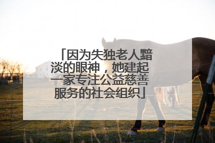 因为失独老人黯淡的眼神，她建起一家专注公益慈善服务的社会组织